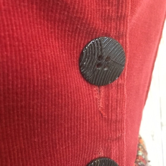 Bets by Canvasbacks Red Corduroy Blazer Size 8 - Picture 6 of 16
